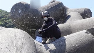 穴釣りで食料調達！終了間際に手繰りよせたエモノ！