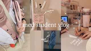 🚑 32 hours shift at the hospital during exams week; sleepless nights📚, a PRODUCTIVE STUDY VLOG