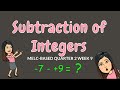Subtracting Integers and Number Lines