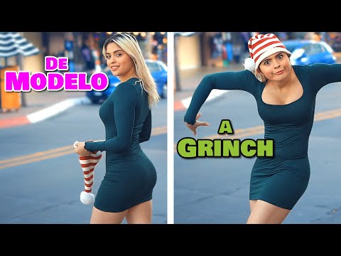 De MODELO a GRINCH 😱🤣 Incomodando mirones!! 👀😏 - Bufones.net