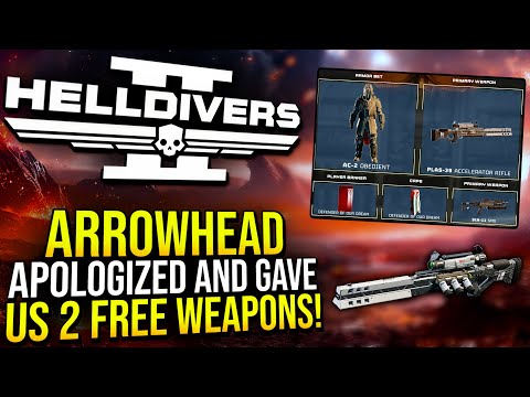 Helldivers 2 - Arrowhead apologized and are giving us Free Weapons & Armor