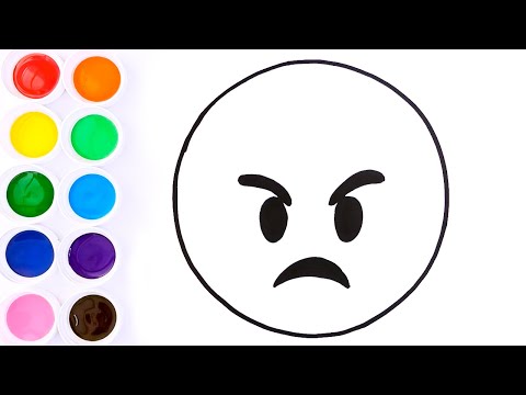 Dibuja y Colorea un Emoji Enojado 😡 Dibujos Fáciles y Rápidos / FunKeep