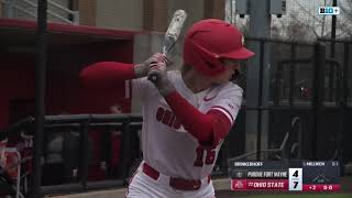 Highlights/Half Inning Tape: Ohio State Softball vs PFW 3/25/25