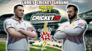 ENGLAND vs PAKISTAN - 2nd Test Day 3 Highlights | PAK tour of ENG |Cricket26 Gameplay