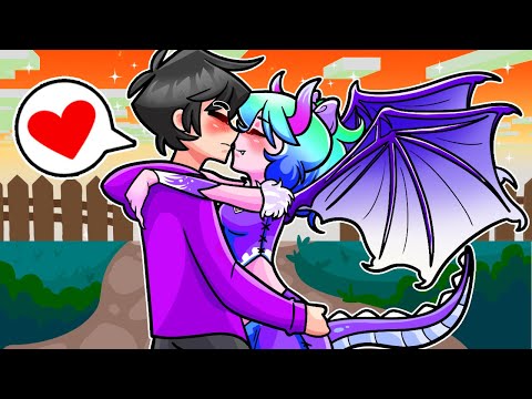 ¡CHICA DRAGON SE ENAMORA DE UN HUMANO EN MINECRAFT! 💖🐲😱 AMOR PROHIBIDO EN MINECRAFT ROLEPLAY