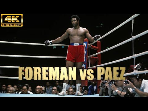 George Foreman vs Miguel Angel Paez | KNOCKOUT Boxing Fight | 4K Ultra HD