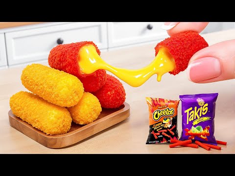 Best Of Food Recipes 😘 Takis Vs Cheetos Mozzarella Cheese Sticks 😘 ASMR Mini Cooking