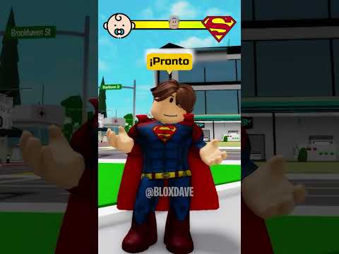 DEL NACIMIENTO A LA MUERTE DE LOS GEMELOS SUPERHÉROE Y VILLANO EN ROBLOX BROOKHAVEN 🏓 #shorts