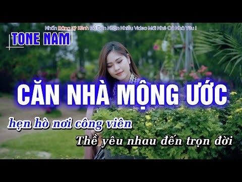 Căn Nhà Mộng Ước Karaoke Nhạc Sống Rumba | Tone Nam | Hoàng Dũng Karaoke