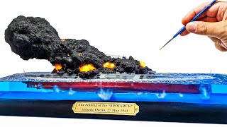 The Sinking of the BISMARCK DIORAMA / Wreck/ How to make/ DIY/