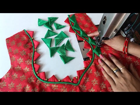 Beautiful Blouse design ||  Back neck blouse design cutting and stitching  || simple blouse design