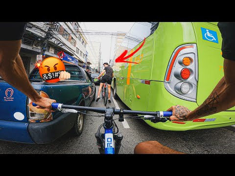 MOTORISTA FICOU BRAVO E FOI PRA CIMA DO MEU AMIGO! **deu tr3ta** - BIKE VLOG