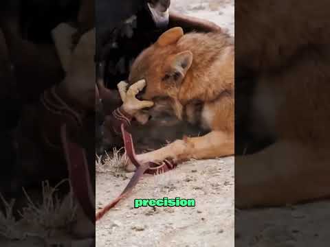 did this wolf just get caught by an eagle, or is it the other way around?#animals #bird #foryou
