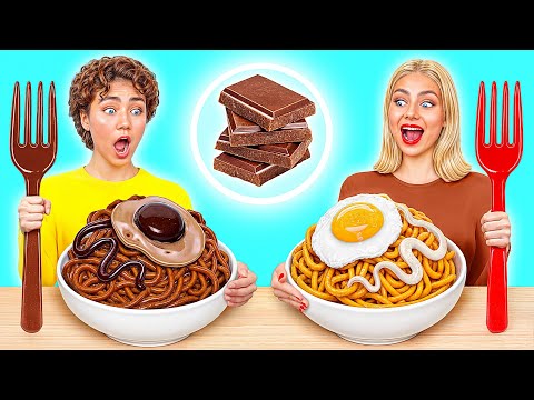 Desafio Comida Real vs Comida De Chocolate | Truques Fantásticos Com Comida por Multi DO Challenge