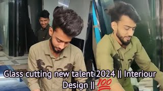 New Glass cutting talent 2024 || full glass carving art