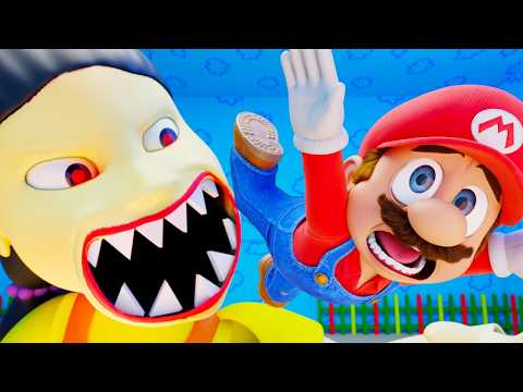 Super Mario, Baldi and Bowser vs Squid Game dolls