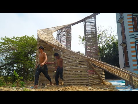 Build A Sky-bridge Water Slide For Resort [part 1]