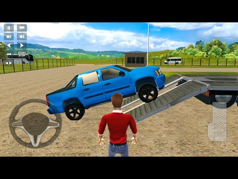 Big Blue Semi Truck Driving Simulation #5 - Pickups Transporter Sim - Android Gameplay