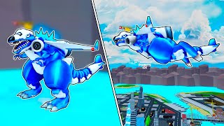 NOVA TRANSFORMAÇÃO DO GODZILLA AZUL VOADOR! (ROBLOX - MORPH WORLD)