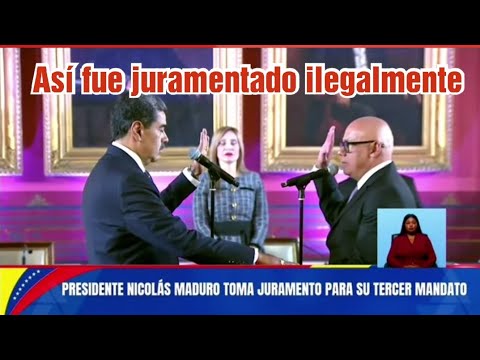 Así fue juramentado ilegalmente Nicolás maduro por Jorge Rodríguez