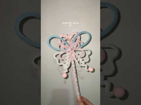 butterfly photo frame wand 🩷 #fy #diy #tutorial #pipecleaners #manualidades #cute #fyp