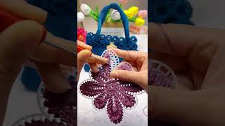 Wool handbag crochet needle