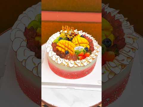 Fruit 🍑 কেক 🍰🍫 decorating 💚💐#shorts #ytshorts #cake #trending #viral