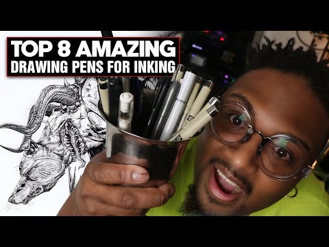 TOP 8 AMAZING DRAWING PENS FOR INKING (Pentel, Micron,...