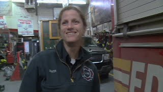 Baptême du feu pour la pompière stagiaire