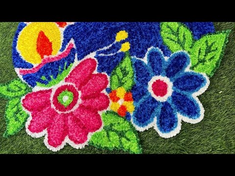 Yarn Rangoli making at home // New trend of 2024, Rangoli designs, Diwali 2024