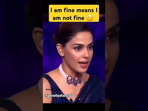 What is Genelia means of she is fine ? ? # understanding ? #bollywood #kbc #amitabhbachchan#love ?