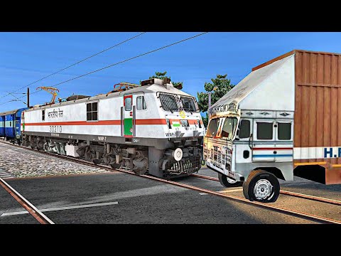 Super Fast Train Hit The TRUCK in Train Simulator