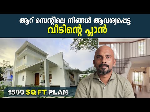 ആറ് സെന്റിലെ നിങ്ങൾ ചോദിച്ച വീടിന്റെ പ്ലാൻ 😍😍| 1500 SQ FT Home Plan  Malayalam | Suneer media