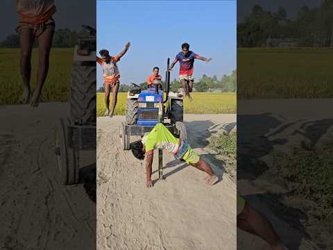 Is the situation on the road in front of the tractor the same?