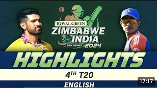 India vs Zimbabwe 4th T20 match highlights