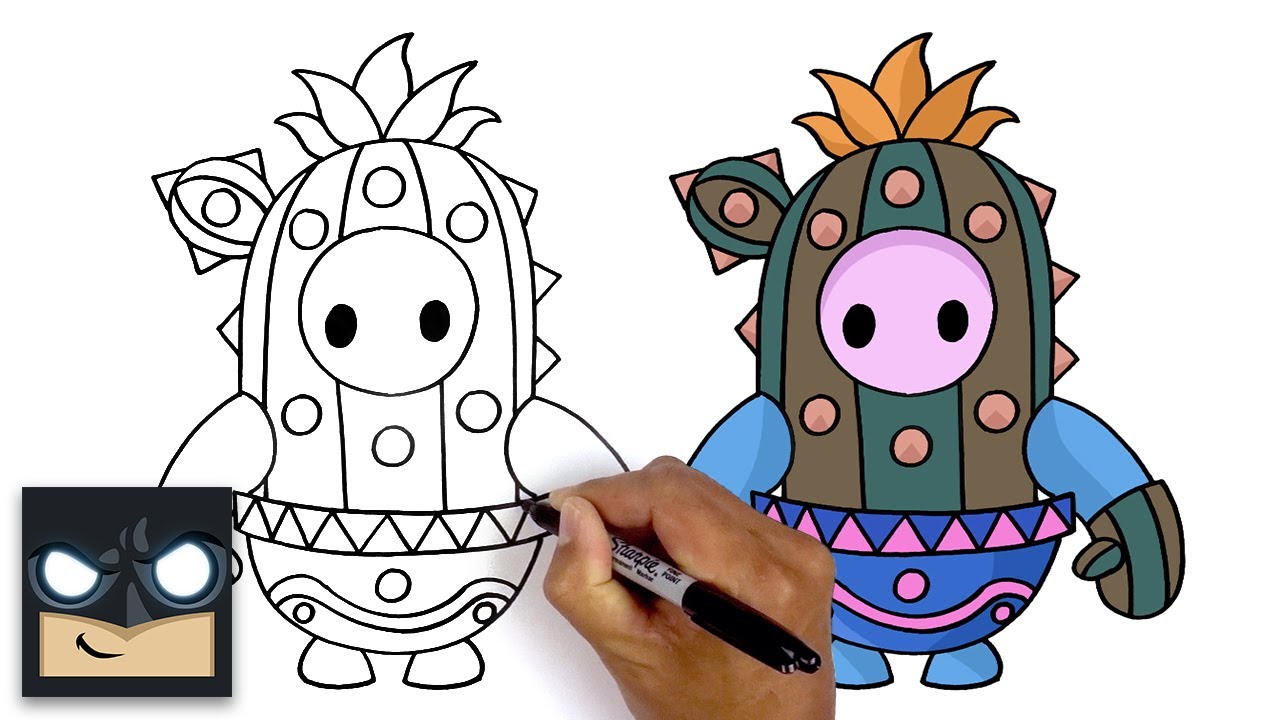 How To Draw Cactus Skin - Fall Guys