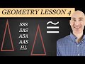 Triangle Congruence Techniques: SSS, SAS, ASA, AAS, HL