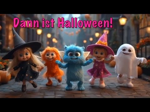 Then it's Halloween, children's song with sweet Happy Halloween greetings and pictures