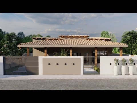 Casa Térrea | ESTILO DE CAMPO | Com varanda.