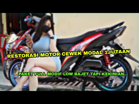 MODIF MOTOR CEWEK MODAL 1JUTAAN AUTO DETAIL MAKSIMAL !!!!