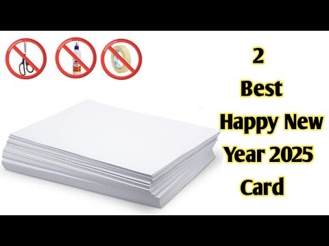 Easy & Simple happy new year 2025 card || diy Happy new year greeting card how to make new year card