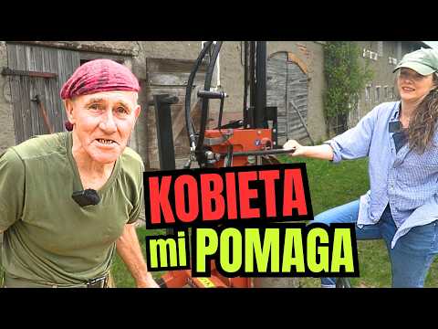 Jak ŁUPAĆ drewno łuparką? Natalia z EKIPY Zaklinacza Byków POMAGA Romkowi