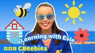 Time to Play Summer Fun | Toddler Learning and Play with Evie in CBeebies House 🌞🎒  | CBeebies 🌈✨