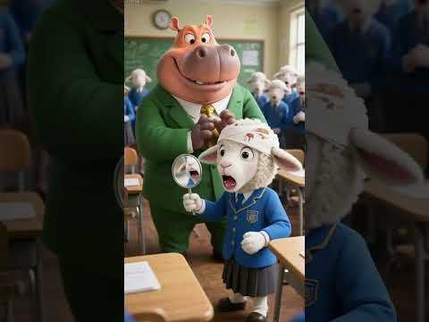 🏫🧡The "Most Upright" Hippo Headmaster Runs a "Fair" School #funny #animallife