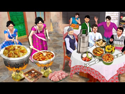 Naya Bahu Cooking Chicken Gravy Curry Taste Testing Street Food Hindi Kahaniya Hindi Moral Stories