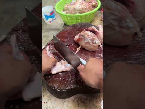 how to cut chicken super fast, very easy way