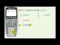 Comparing Decimals and Fractions