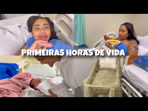 PRIMEIRAS 24H NA MATERNIDADE | ARRUMEI O QUARTO | PRIMEIRO BANHO | PARTO CESARIANA