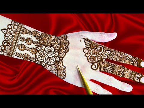 Very Beautiful Mehndi Design for Back Hand | festive style henna design | #thouseenshenna