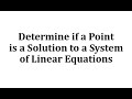 Understanding Solutions to Systems of Equations
